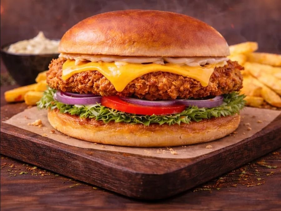 Crispy Cheesy Chicken Burger