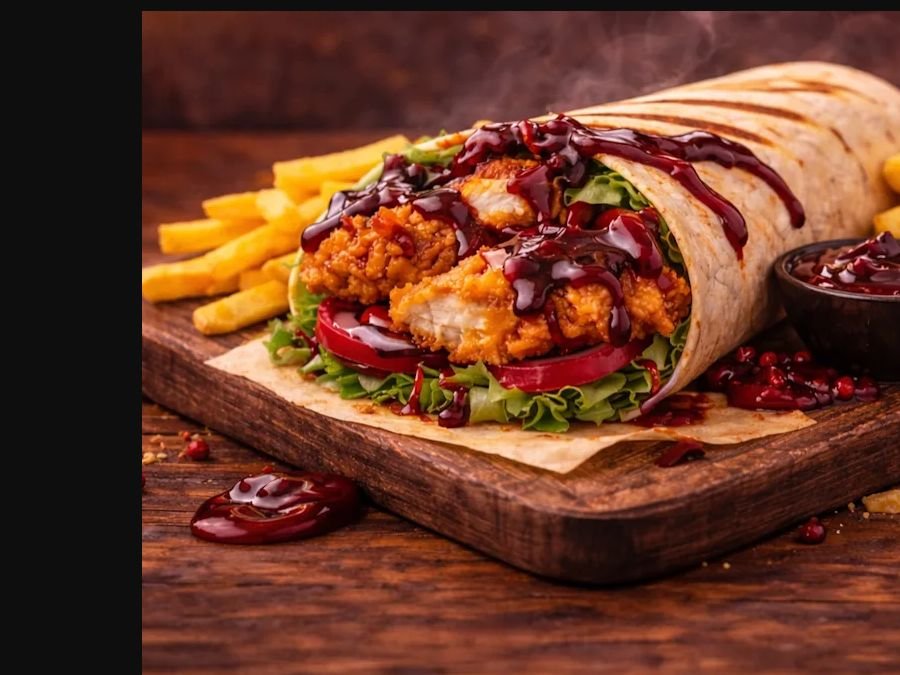 Crispy BBQ Chicken Wrap